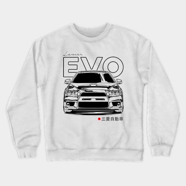 Lancer Evolution X Crewneck Sweatshirt by idrdesign